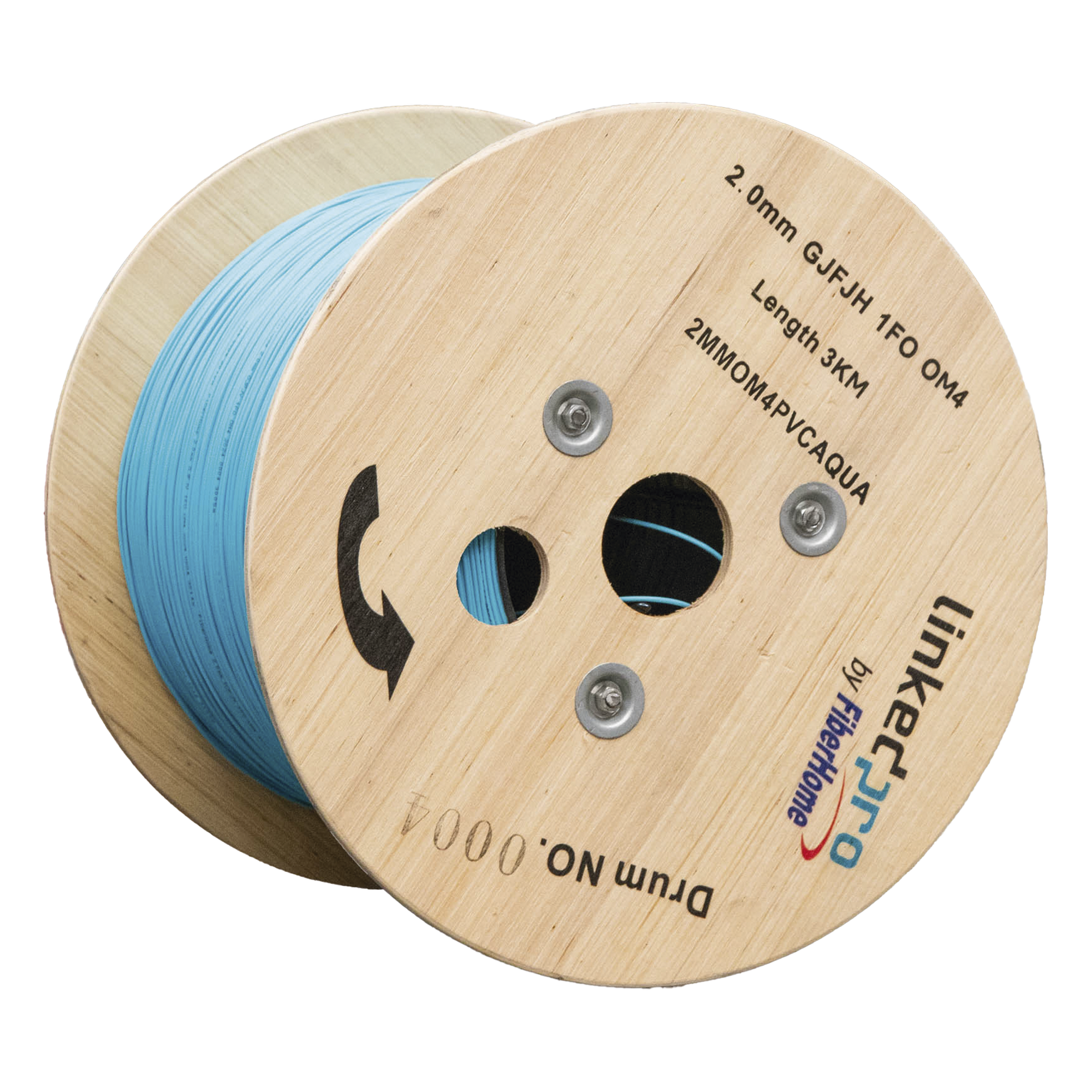 Fibra Óptica Multimodo OM4, 2 mm, Simplex, Tight Buffer, 900 micras, Color Aqua, Precio Por Metro, (Hasta 2000 Metros en un Solo Tramo de Cable) — LINKEDPRO BY EPCOM · SKU 2MMOM4PVCAQUA