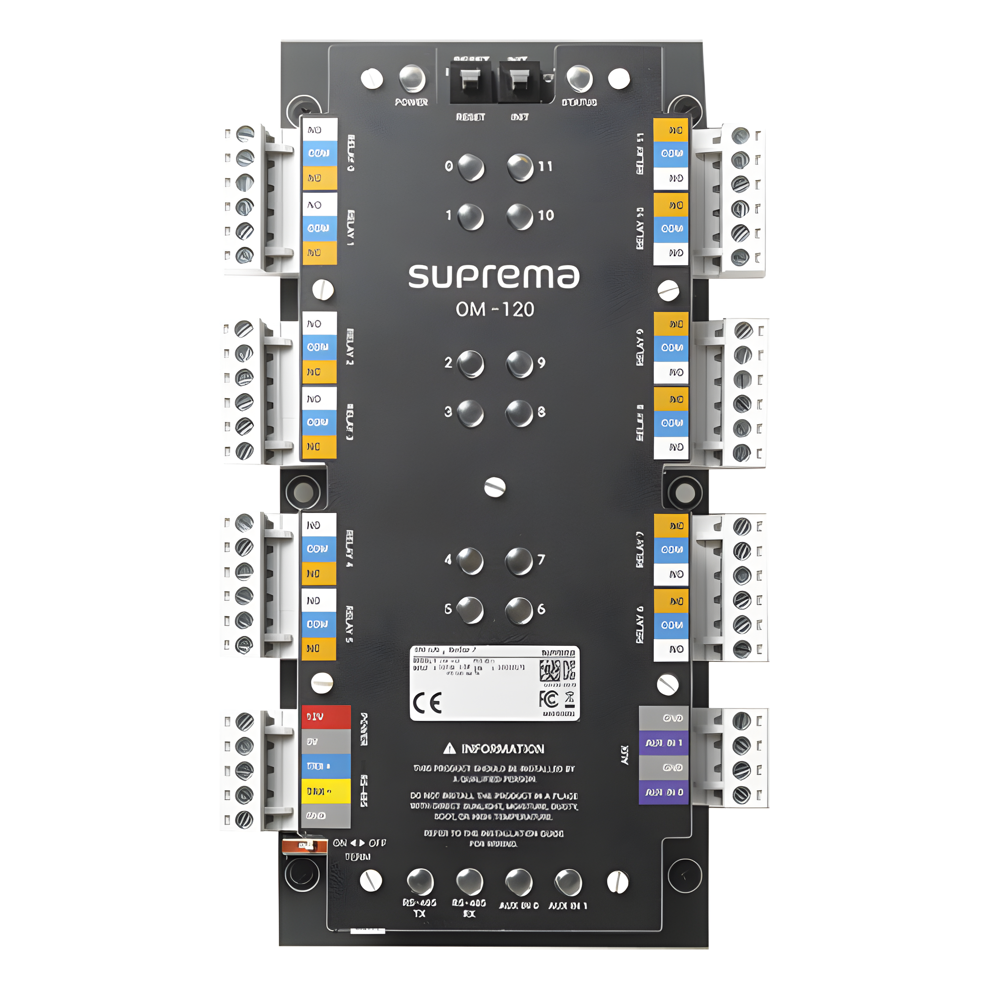 Módulo de Control / 12 Relevadores de Salida con Función para Control de Elevadores — SUPREMA · SKU OM120