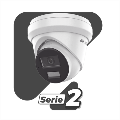 [Dual Light + 2 Micrófonos Integrados] Turret IP 6 Megapixel / Lente 2.8 mm / 30 mts Luz Blanca + 30 mts IR / ACUSENSE / Exterior IP67 / WDR 120 dB / PoE / ONVIF / Micro SD / Metal / ACUSEEK