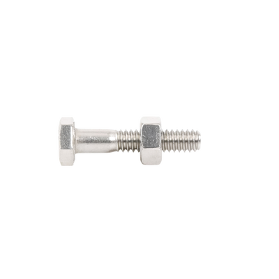 Paquete de 6 tornillos con tuercas de acero inoxidable 1/4 x 1 1/4”.