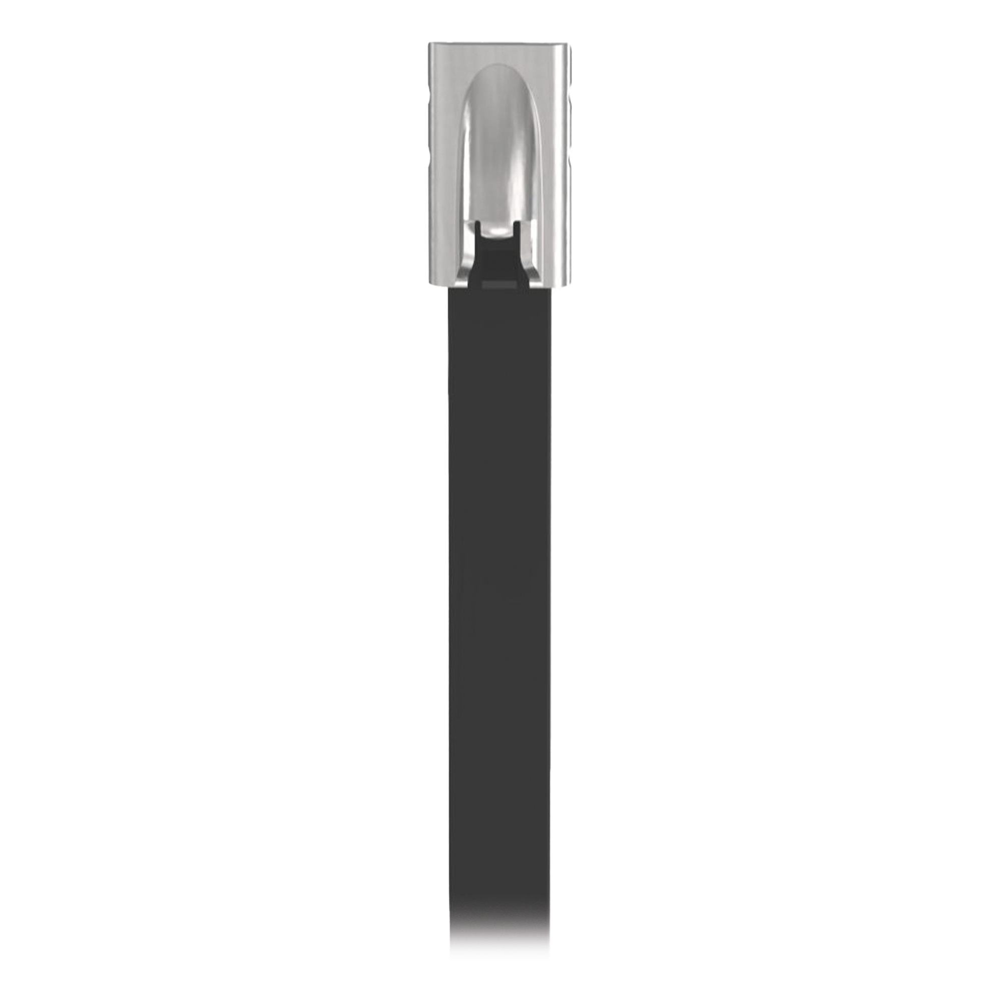 Cincho Pan-Steel™ de Acero Inoxidable 316, de 521mm largo x 4.6mm ancho, Color Negro, Exterior Resistente a Rayos UV, Paquete de 100pz