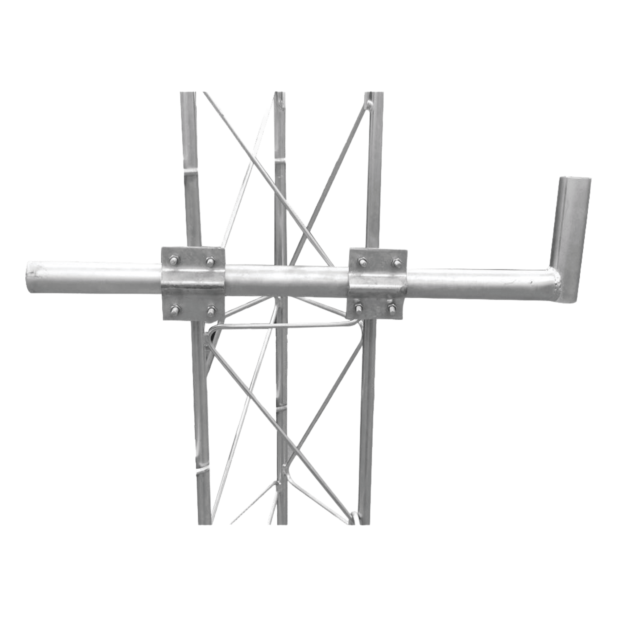 Brazo de Montaje para Antena / Acero ASTM A36 / Inmersión en Caliente / Largo 84 cm (2.76 ft) / Tubo 1-1/4" Ced.30 — SYSCOM TOWERS · SKU SBL-UNI-1G