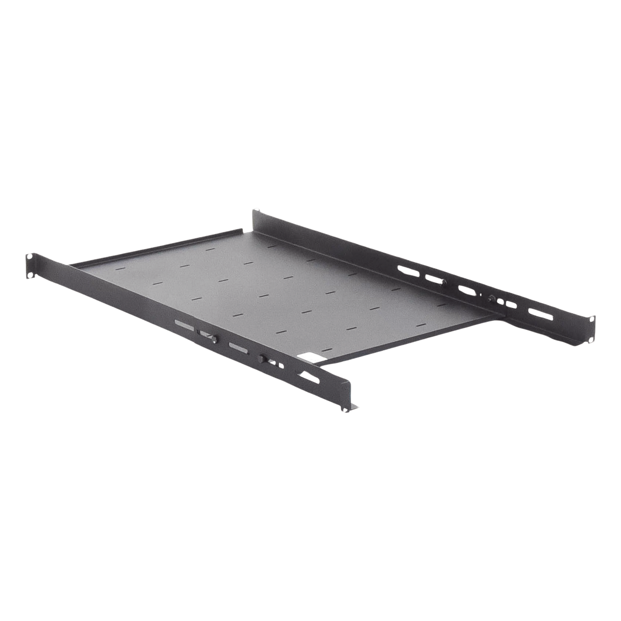 Charola Ajustable para Rack de 19" de 4 postes de 1 Unidad de Espacio. Profundidad de 633 a 816 mm