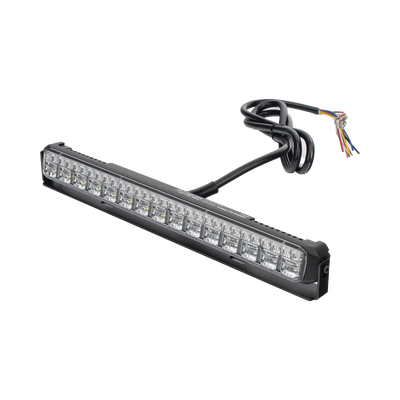 Luz Auxiliar de 45 LEDs, Top Rojo, Tricolor Rojo, Ambar y Blanco, 11.42", 12 a 24 VCD