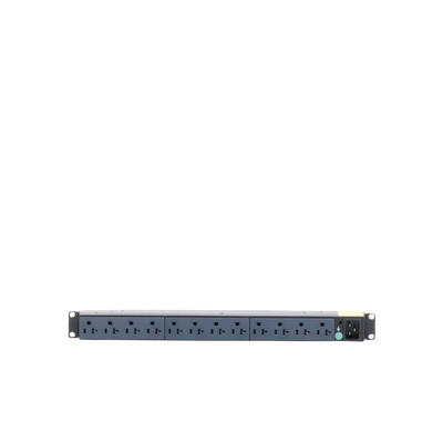 PDU Básico para Distribución de Energía, Enchufe de Entrada NEMA 5-20P, Con 12 Contactos NEMA 5-20R, Instalación Horizontal de 19in, 1UR, 20 Amp, 120 Vca