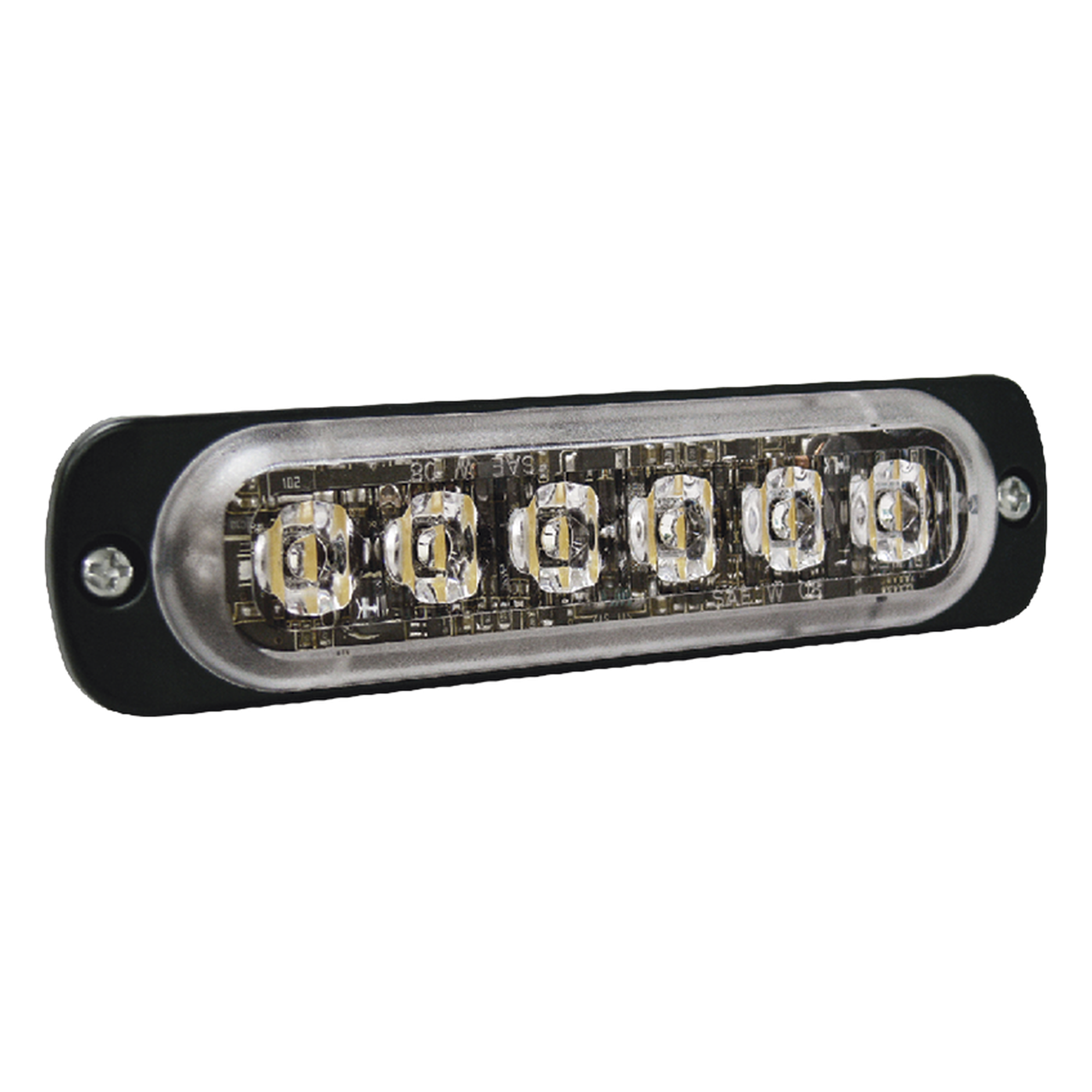 Luz Auxiliar de 6 LED, Ambar, Lente Transparente, SAE — SIGNALPRO · SKU SP6A
