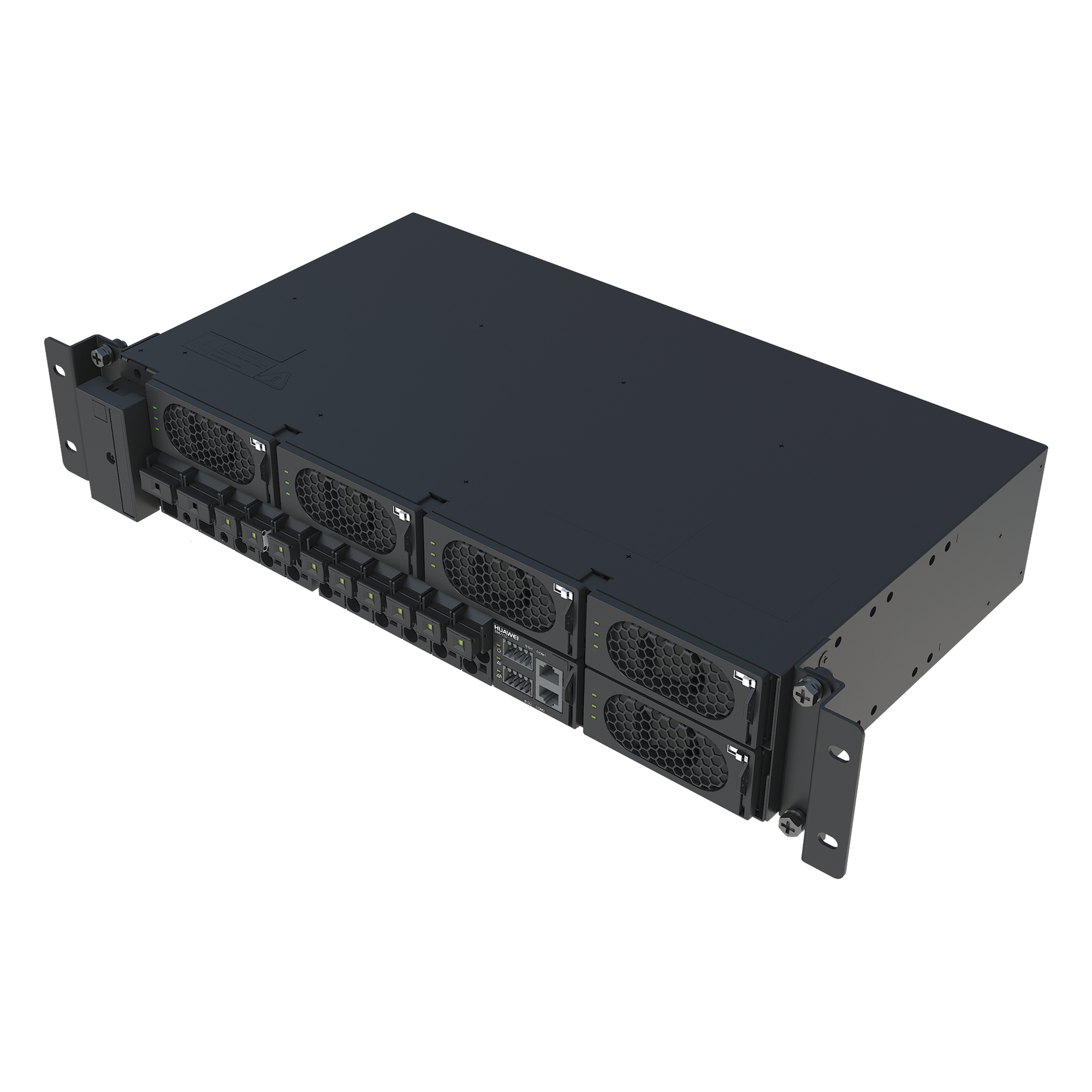 Rectificador de Telecomunicaciones / -48 VDC 200A / Entrada 220/380 VAC Trifásica / Eficiencia >96% / 2U Rack 19 pulgadas / Hot-Swap / RS485