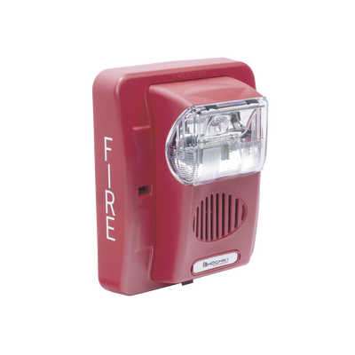 Sirena Estrobo, 12 Vcd, Multi-Candela 15 hasta 110 cd, Montaje En Pared, Color Rojo, Serie HEC3 (0500-05980) Hochiki