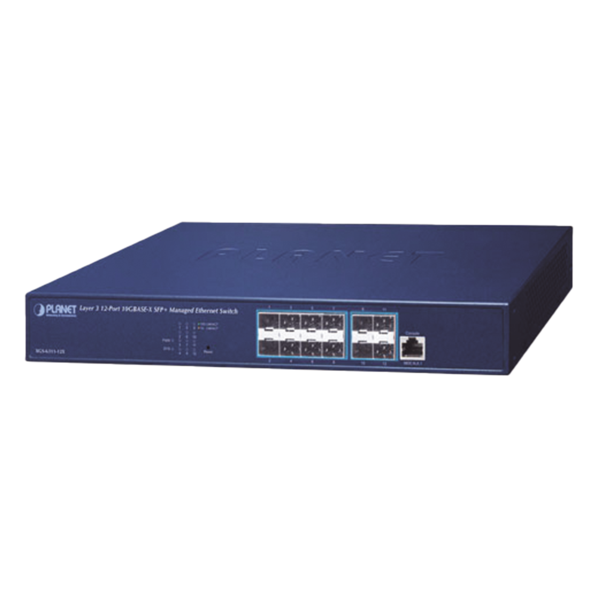 Switch Administrable Capa 3, 12 Puertos SFP+ 10G BASE-X, 1 Puerto de Consola  RJ45. — PLANET · SKU XGS-6311-12X