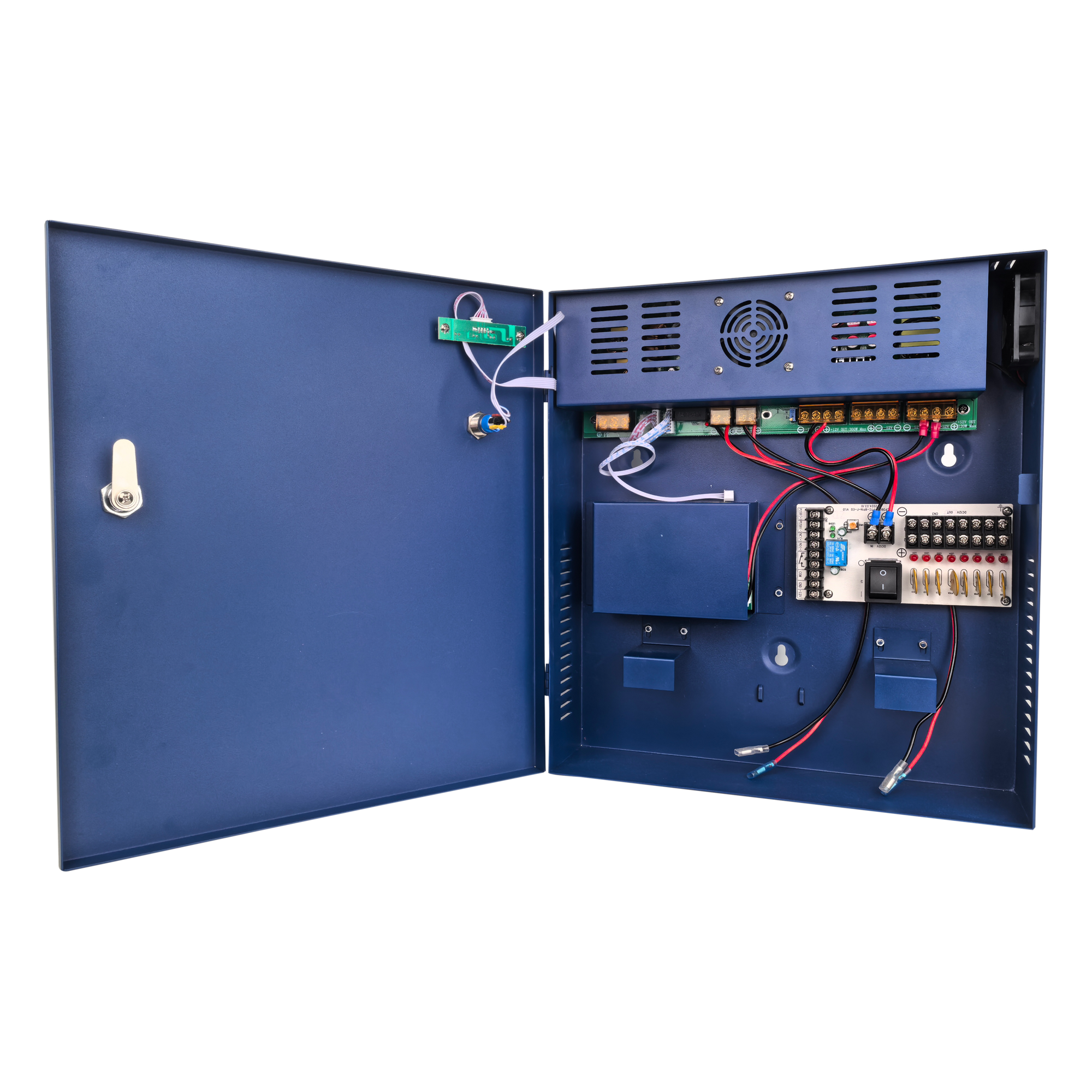 Fuente de poder profesional PoE (Power over Ethernet) de 8 puertos con capacidad total de 360W, diseñada específicamente para sistemas de videovigilancia CCTV y control de acceso. — EPCOM POWERLINE · SKU EP-360W-POE8P-B