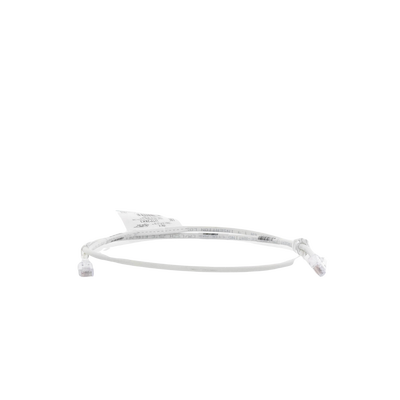 Cable de Parcheo UTP Cat6A, CM/LSZH, Diámetro Reducido (28AWG), Color Blanco Mate, 0.91 Metros (3 Pies)
