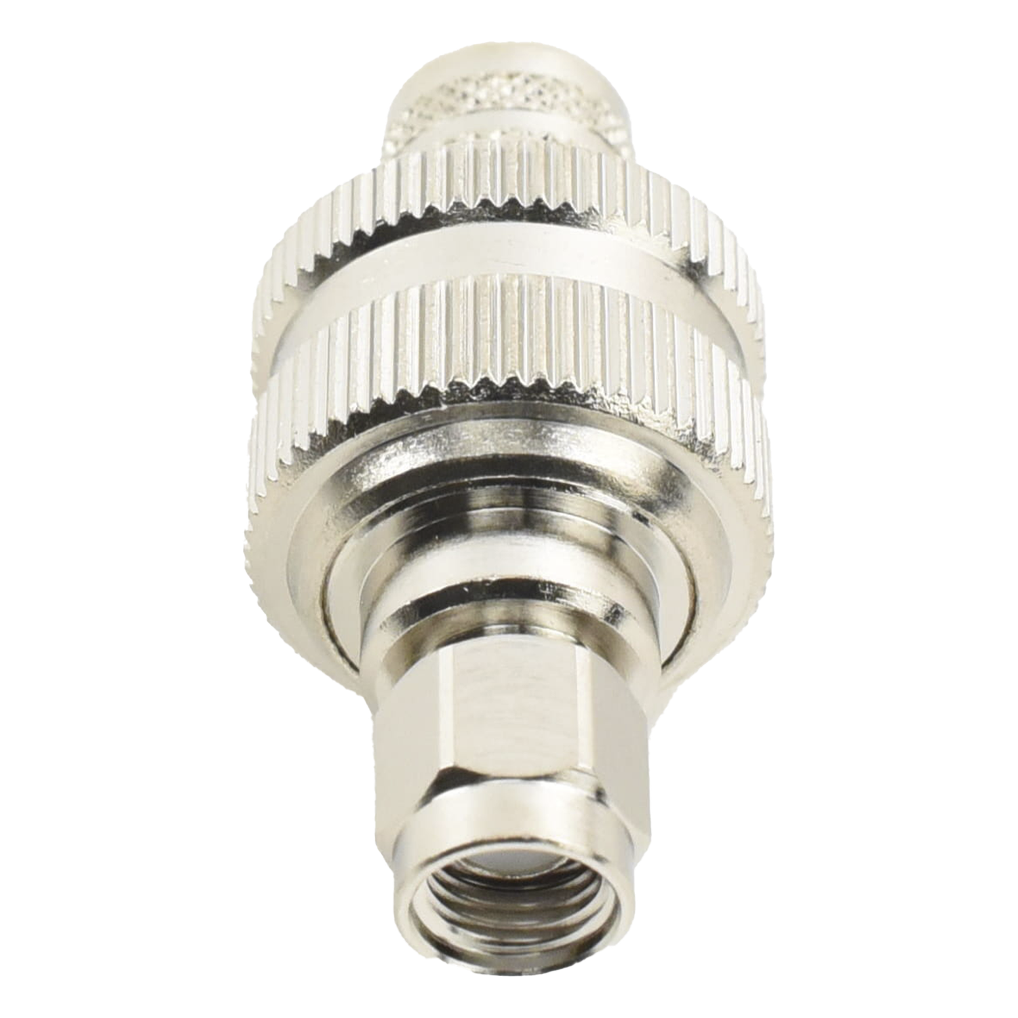 Conector SMA Macho Inverso de Anillo Plegable para RG-8/U, 9913, LMR-400, Níquel/ Oro/ Teflón. — RF INDUSTRIES,LTD · SKU RP-3000-I