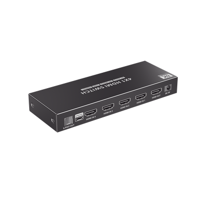 Switch Conmutador HDMI 4X1 | 4 Entradas 1 Salida | Velocidad de trasmisión 48 Gbps | Resolución 8K | Salida de audio | HDCP 2.3