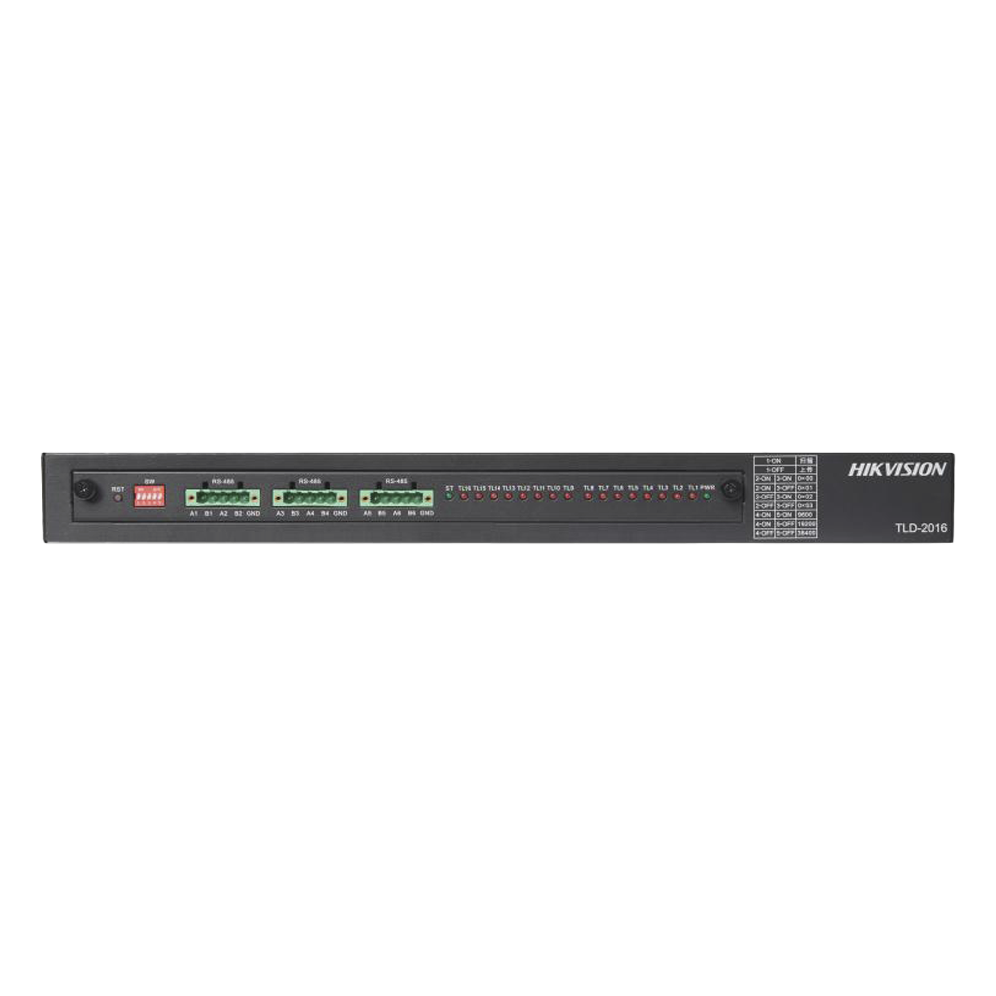 Detector de Luces de Tráfico TLD-2016-6 / 16 Canales / RS485 / Salida DC 5V / SCM para Detección y Comunicación / Protecciones de Voltaje — HIKVISION · SKU TLD-2016-6