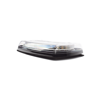 Mini torreta de 48 LED 10" Ámbar/Claro, Lente Transparente, Cableado