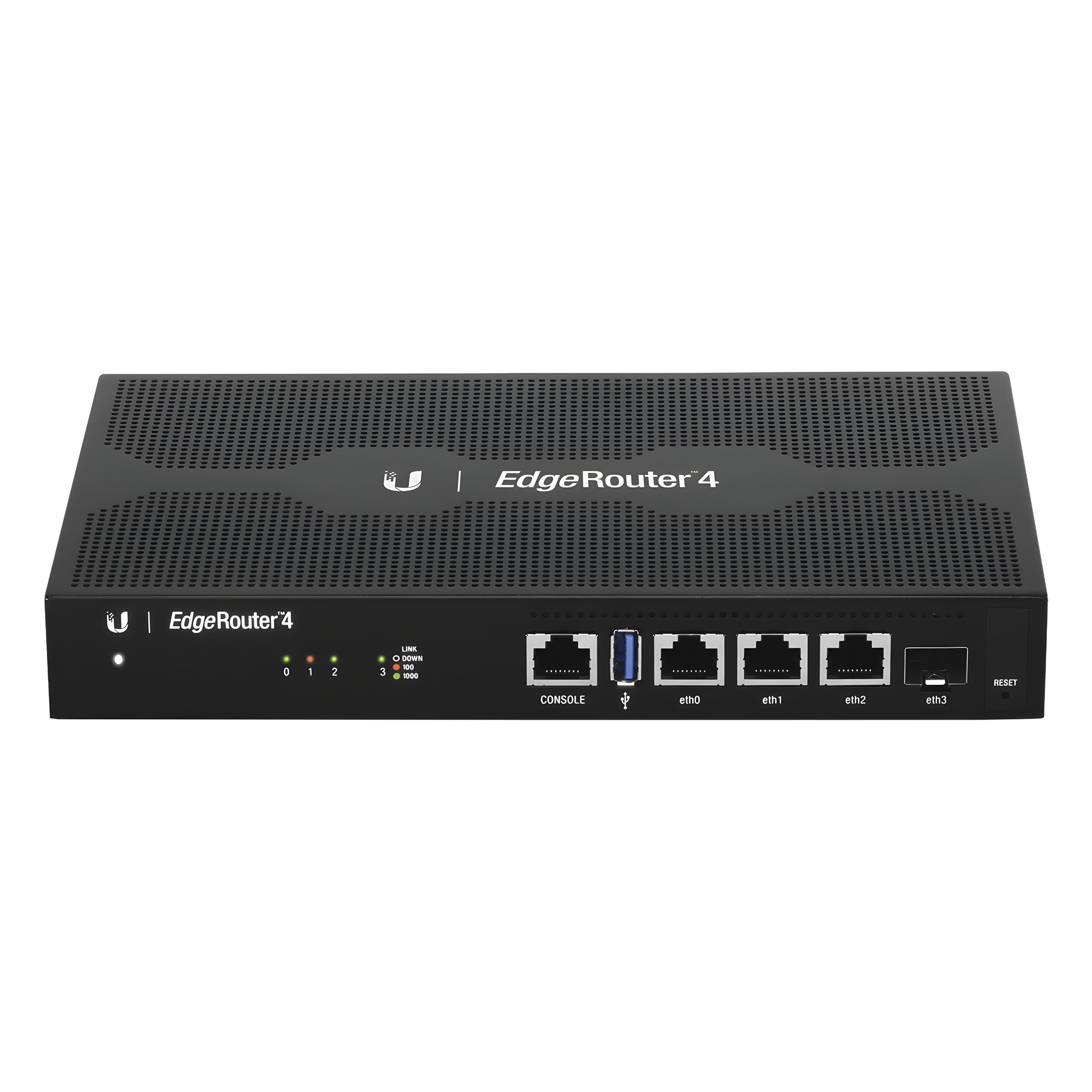 EdgeRouter 4, con 3 puertos 10/100/1000 Mbps + 1 puerto SFP, con funciones avanzadas de ruteo — UBIQUITI · SKU ER-4