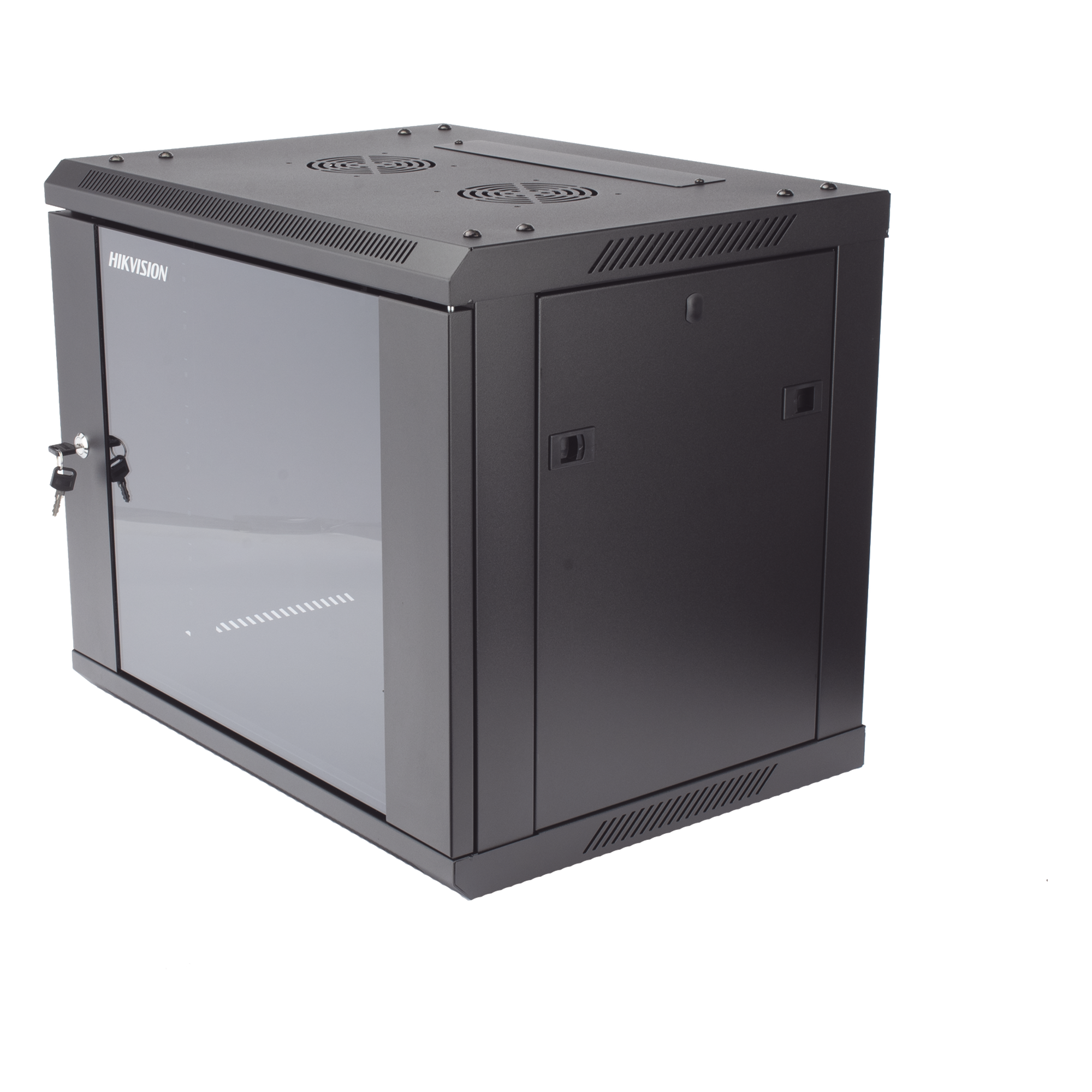 Gabinete de Montaje en Pared y Piso / 9 Unidades de Rack / 19 Pulgadas / Cristal Templado / Carga 40 kg / 600 x 501 x 450 mm — HIKVISION · SKU DS-XS6409-S/B