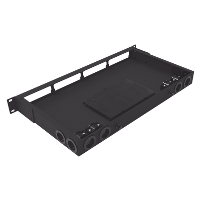 Distribuidor de Fibra Óptica Vacío 19 Pulgadas, Acepta 4 Placas Acopladoras de Linkedpro, Hasta 24 Fibras, 1UR, Incluye Charola de Empalme