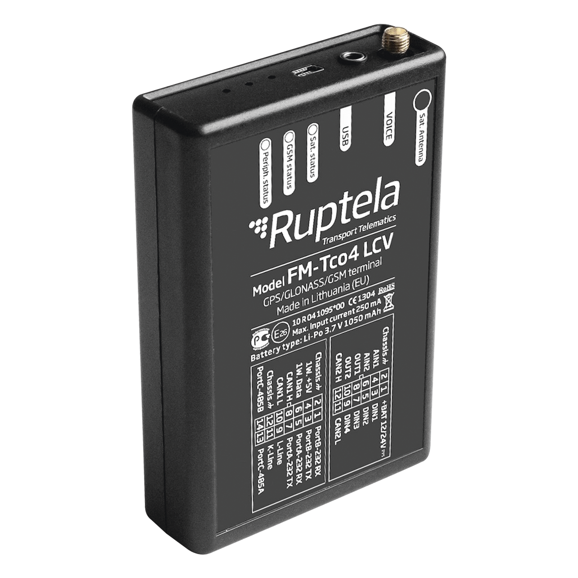 Localizador vehicular 3G con puerto de audio y puertos seriales