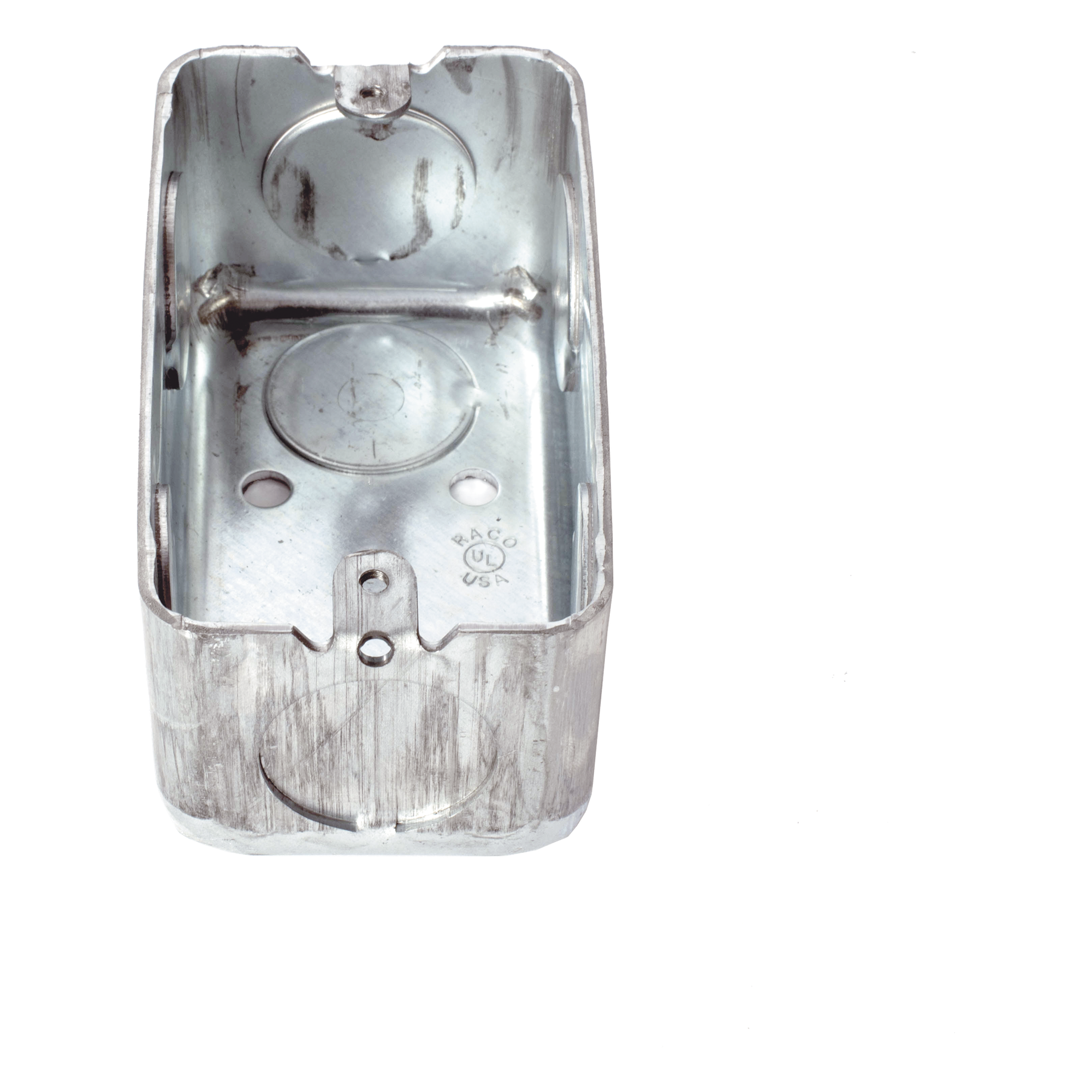 Caja (Chalupa) 4x2" / Profundidad 1-7/8" / 7 Entradas de 3/4" / Troquelada. — RACO · SKU HUB-663
