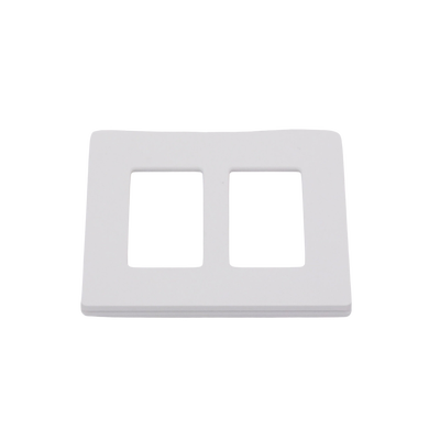 Tapa Color Blanco Satin Snow para interruptor o dimmer Lutron, 2 gang, limpio y moderno