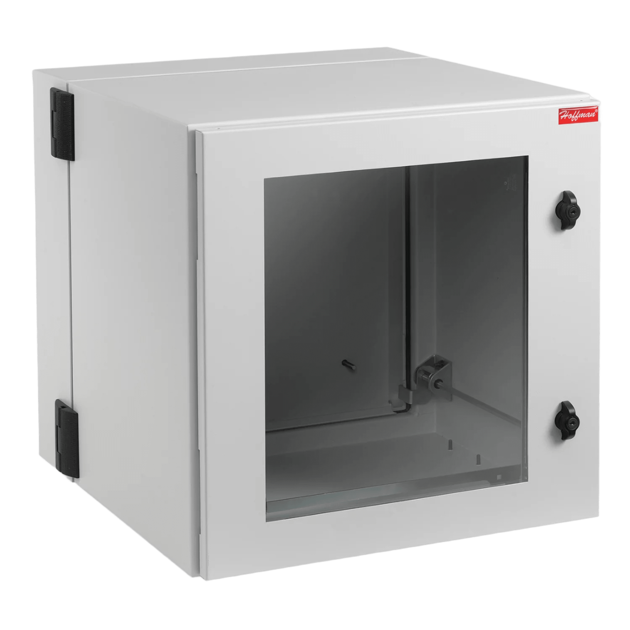 Gabinete Industrial ProTek de 12 UR Puerta con Ventana de 612 x 600 x 610 mm, Protección NEMA Tipo 12; IP55; IK10, Abatible, Fabricado en Acero, Color Gris Claro — HOFFMAN · SKU PTHW242424G2