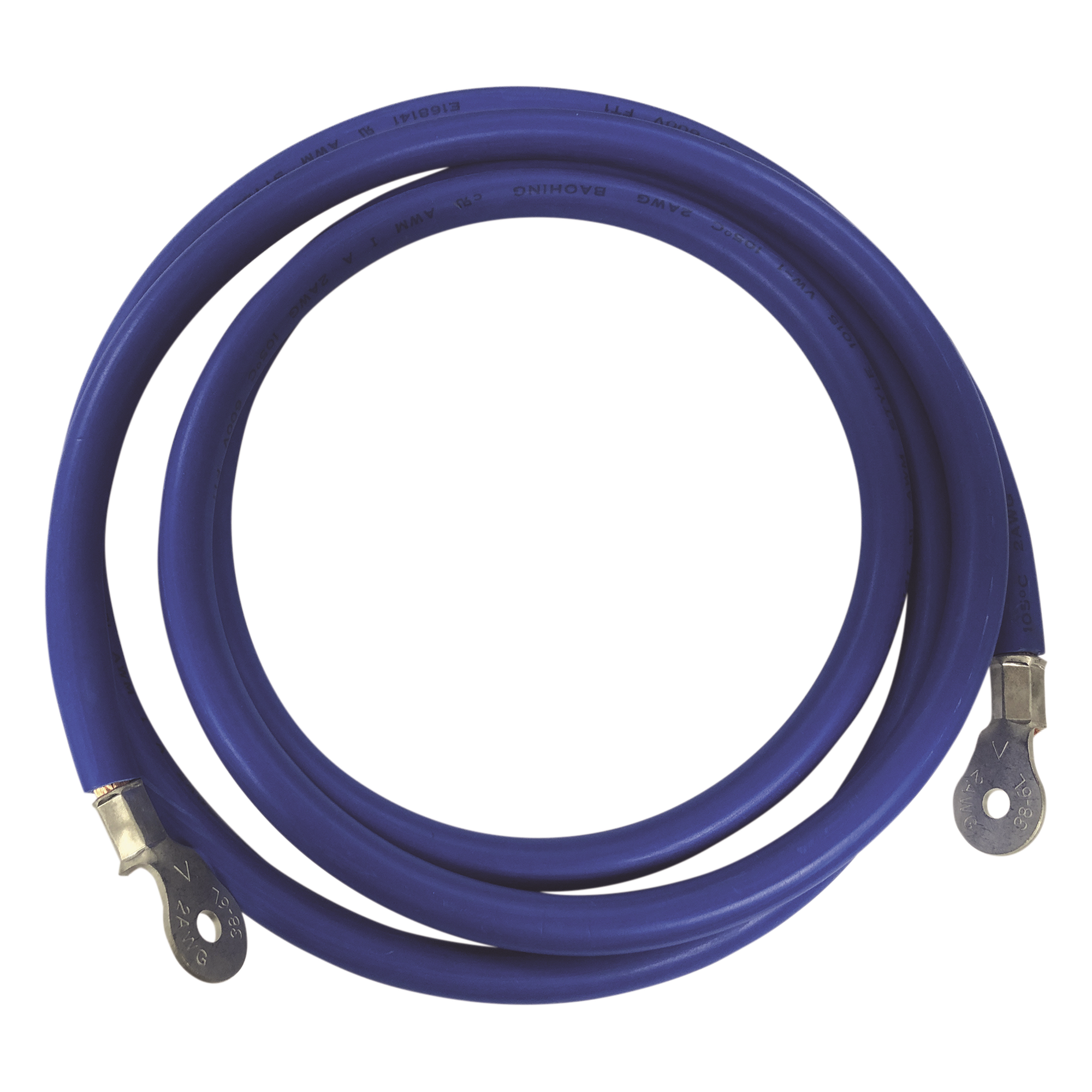 Cable para Baterías,  2.2 m Azul Calibre 2 AWG con Terminales de Ojo en Ambos Extremos — EPCOM POWERLINE · SKU CBL-2AWG-2.2B