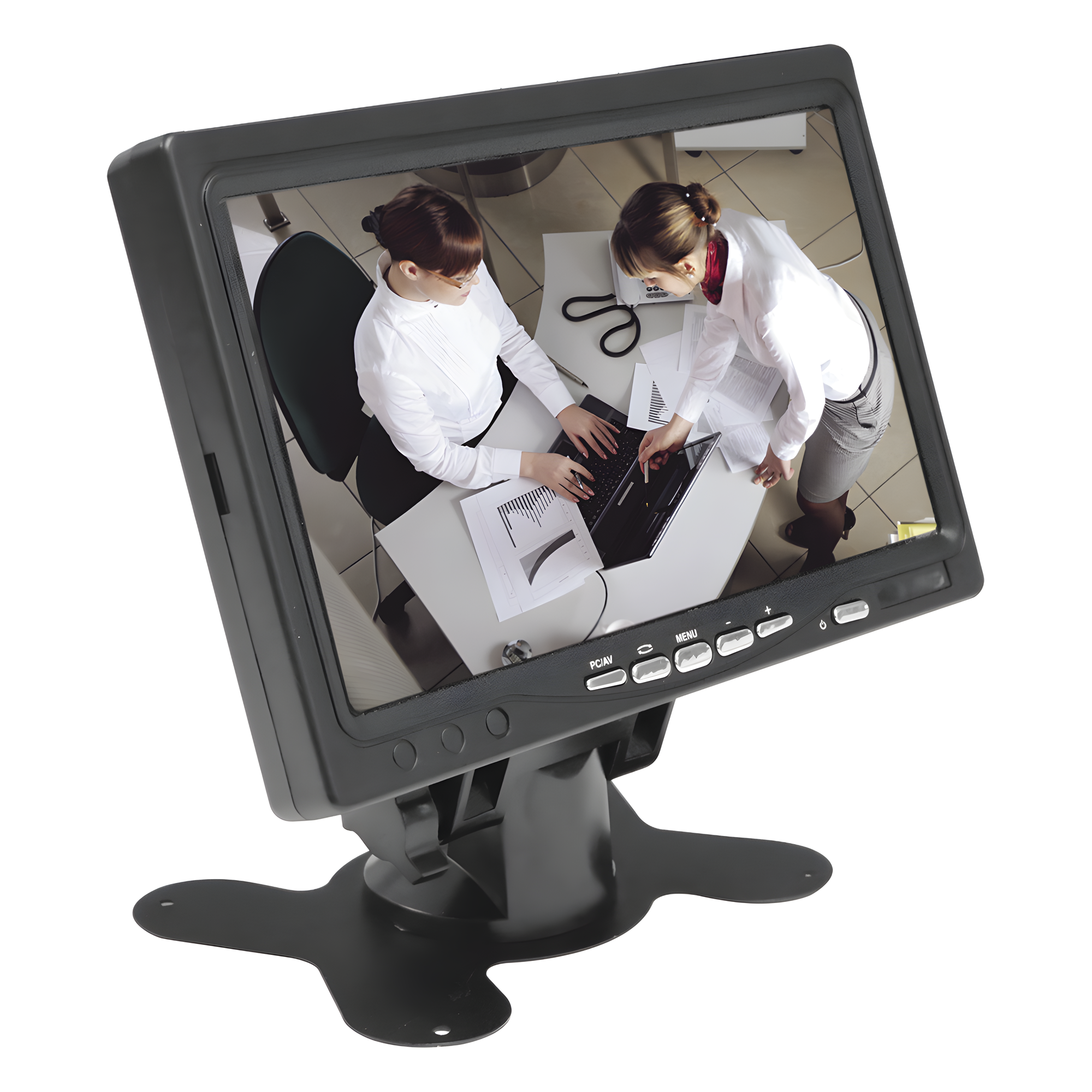  Monitor 7" TFT-LCD ideal para colocar en vehículos o DVR/NVR. Entradas de video HDMI, VGA y RCA (CVBS) — SYSCOM · SKU BMG7030H