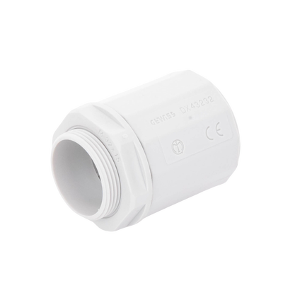 Conector de tubería rígida a caja (Racor), PVC Auto-extinguible, de 32 mm