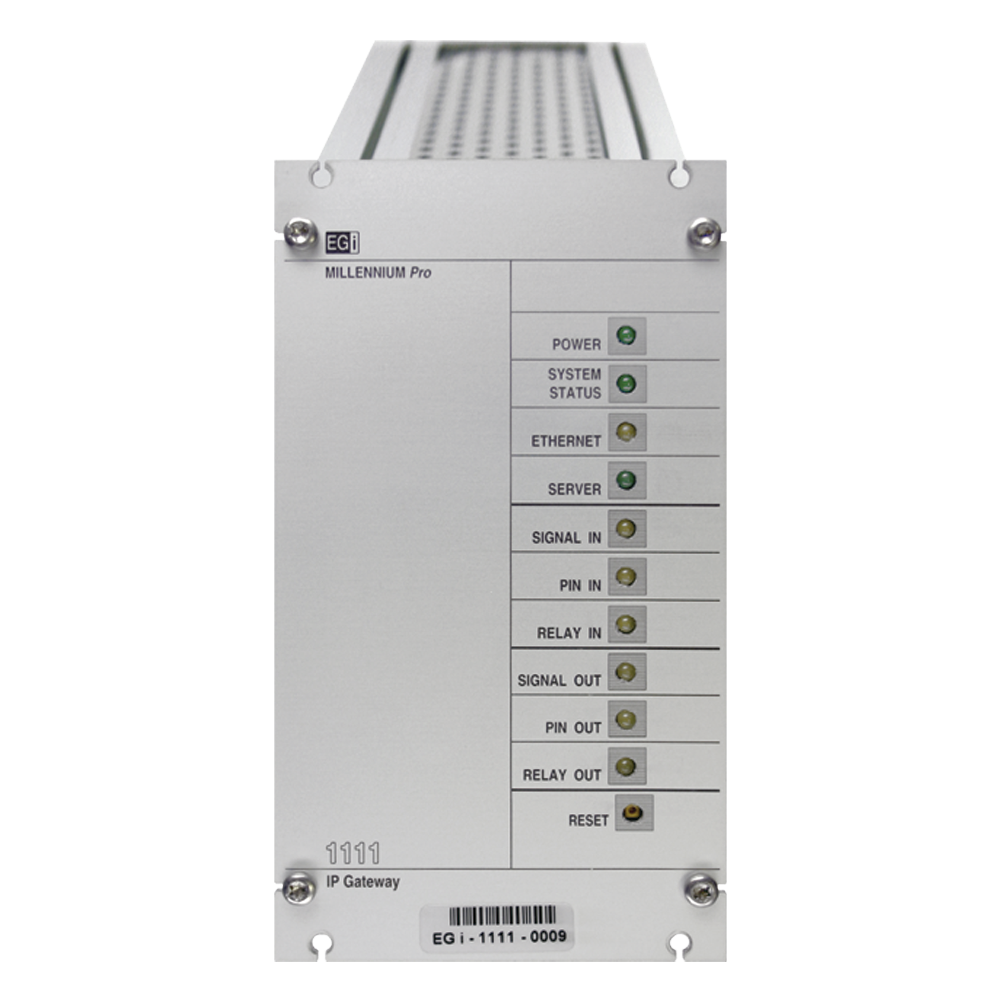 Interfaz Millennium IP para gestión de avisos y música por redes Ethernet por Streaming — EGI AUDIO SOLUTIONS · SKU 1111EGI