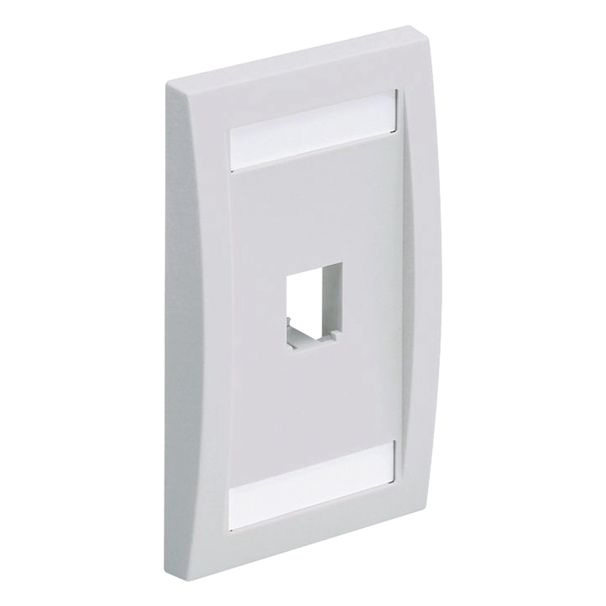 Placa de Pared Vertical Ejecutiva, Salida Para 1 Puerto Mini-Com, Con Espacios Para Etiquetas, Color Blanco — PANDUIT · SKU CFPE1WHY
