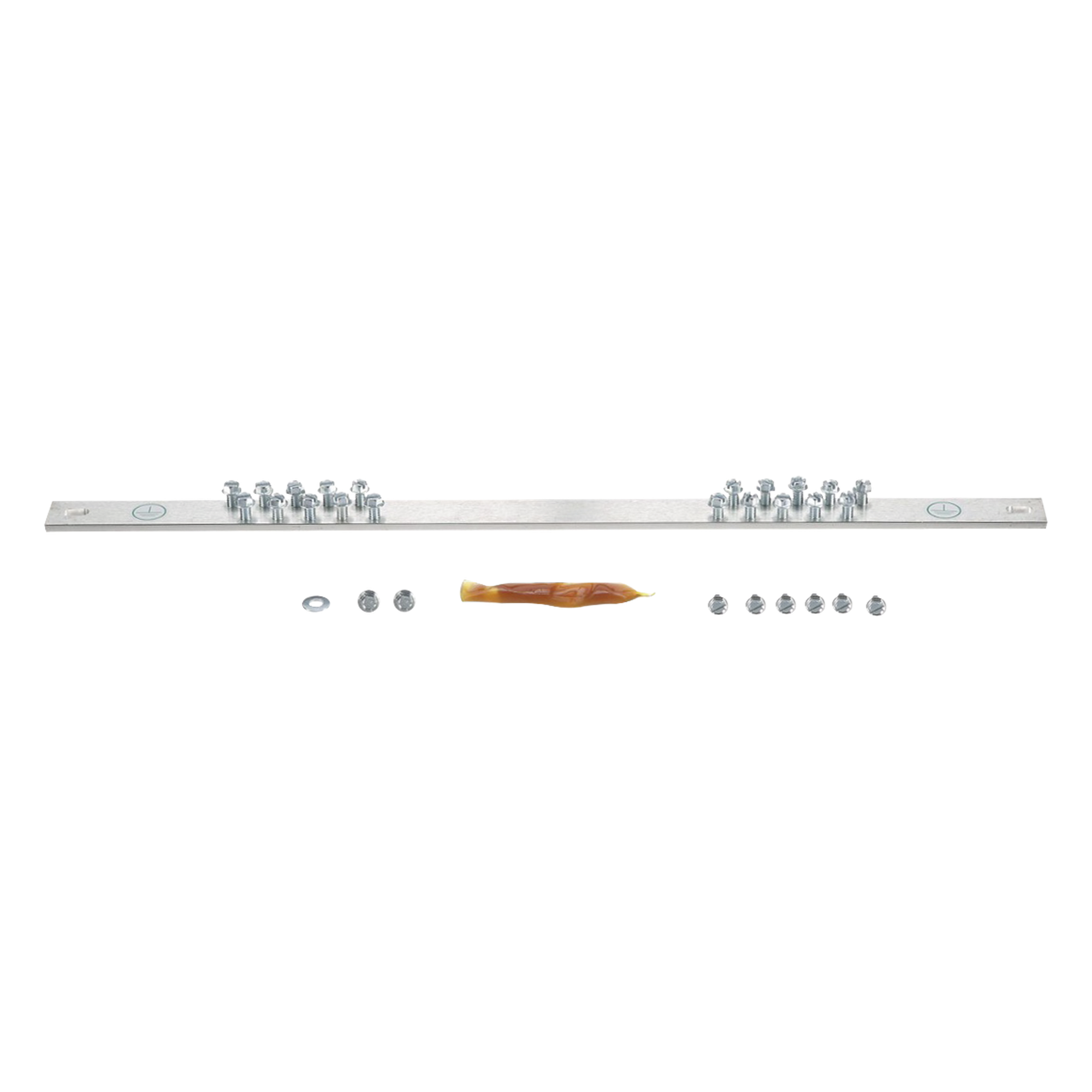 Barra de Conexión a Tierra, Para Rack de 19", Con 20 Orificios Para Conexión Rápida de Equipos, Incluye 20 Tornillos # 12-24 x 1/2" Instalados — PANDUIT · SKU RGRB19U