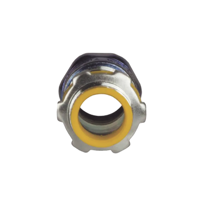 Conector de Compresión Impermeable aislado de Acero Galvanizado para Pared Delgada de 3/4" .