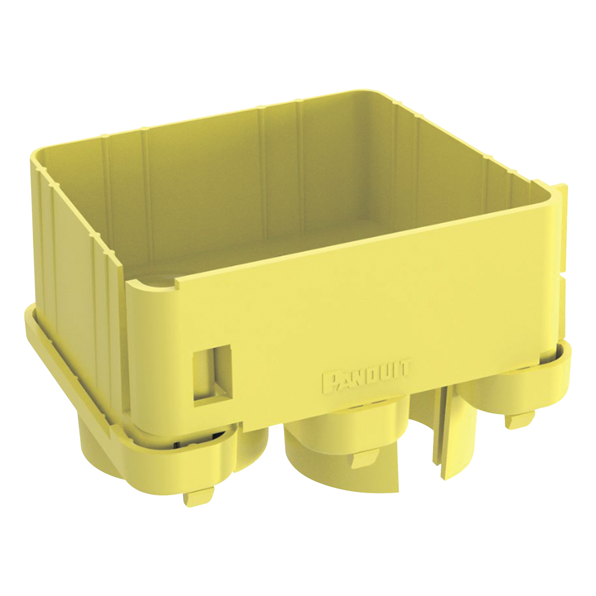 Tapa con 2 Salidas a Tubo de 1.5in (38mm), Para uso con Canaletas 4X4 FiberRunner™, Color Amarillo — PANDUIT · SKU FRIDT4X4LYL
