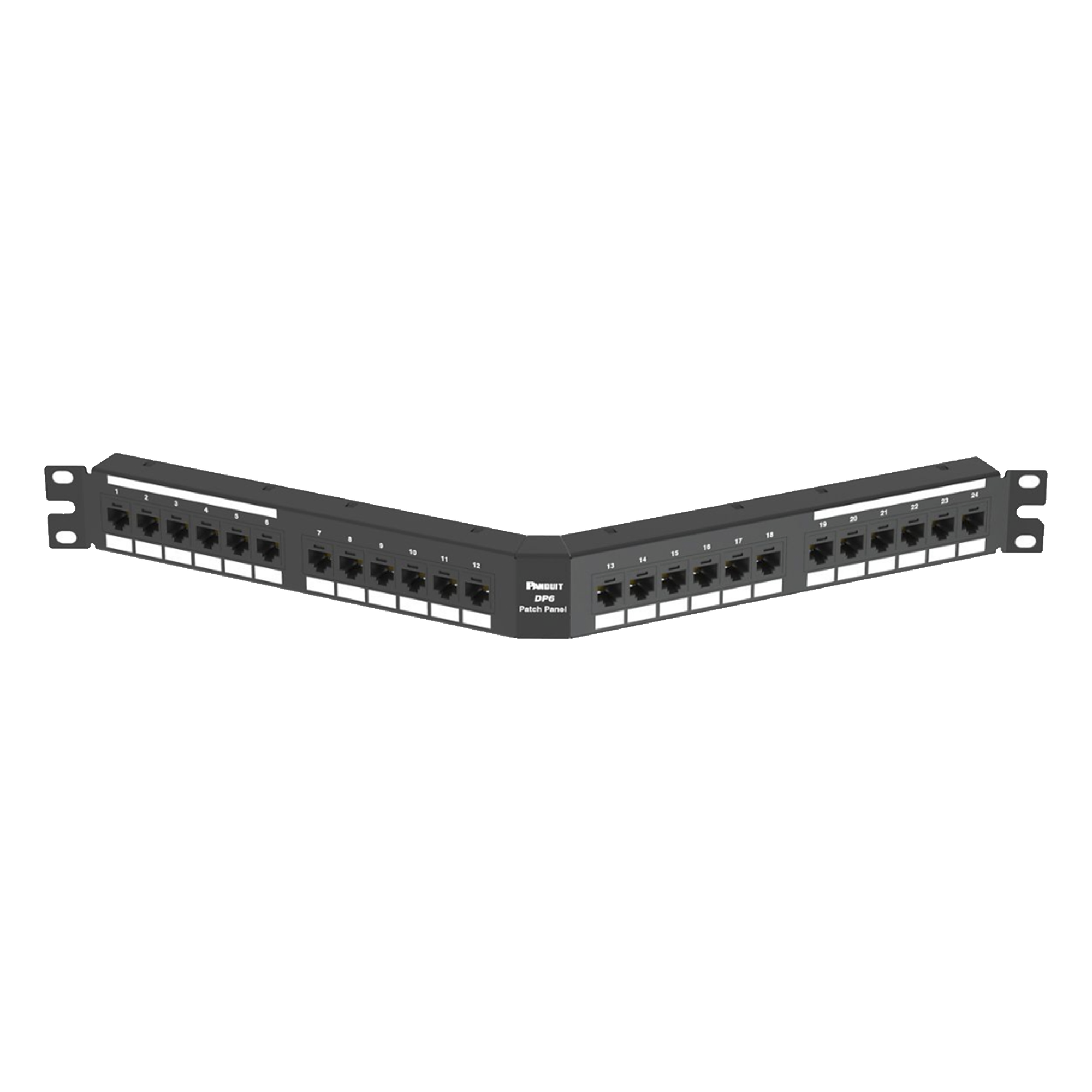 Panel de Parcheo de Impacto (110), Angulado, Categoría 6, de 24 Puertos, 1UR — PANDUIT · SKU DPA24688TGY