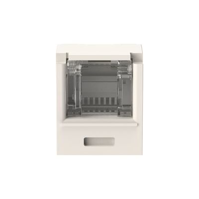 Conector Jack RJ45 Estilo TG con Ventana, Mini-Com, Categoría 6A, de 8 Posiciones y 8 Cables, Color Blanco
