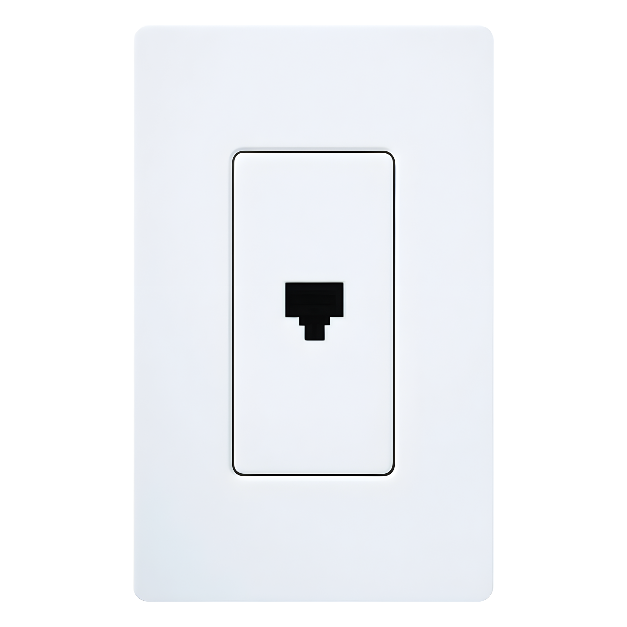 Jack telefónico de pared RJ11 de 6 conductores, diseño a ras de pared, color blanco, para placas Lutron Claro y Satin Colors (placa se vende por separado) — LUTRON ELECTRONICS · SKU CAPJWH