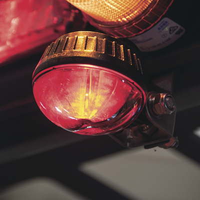Luz LED límite de arco color rojo, para zonas de trabajo en montacargas y vehiculos