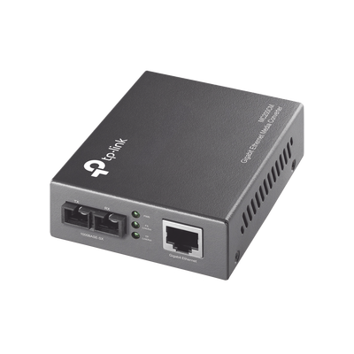 Convertidor Fibra Óptica Multimodo / 1 Puerto RJ45 10/100/1000 Mbps / Puerto Fibra Óptica SC 1000 Mbps / Hasta 550 metros / Plug and Play