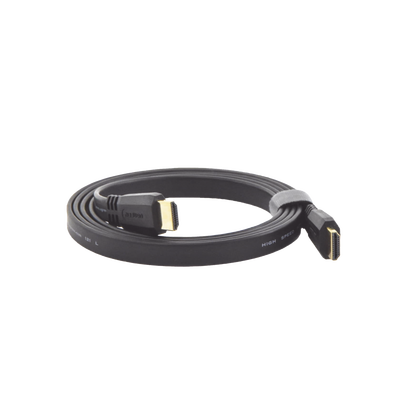 Cable HDMI 2.0 Plano de 1.5 Metros (4.92 Pies) / 4K@60Hz / HDR / 3D / HEC (Canal Ethernet HDMI) / ARC (Canal de Retorno de Audio / Color Profundo de 48 Bits / Audio de 32 Canales / HDCP / Audio Dolby True HD 7.1 / 18 Gbps / EstaÑado y Triple Blindaje / A