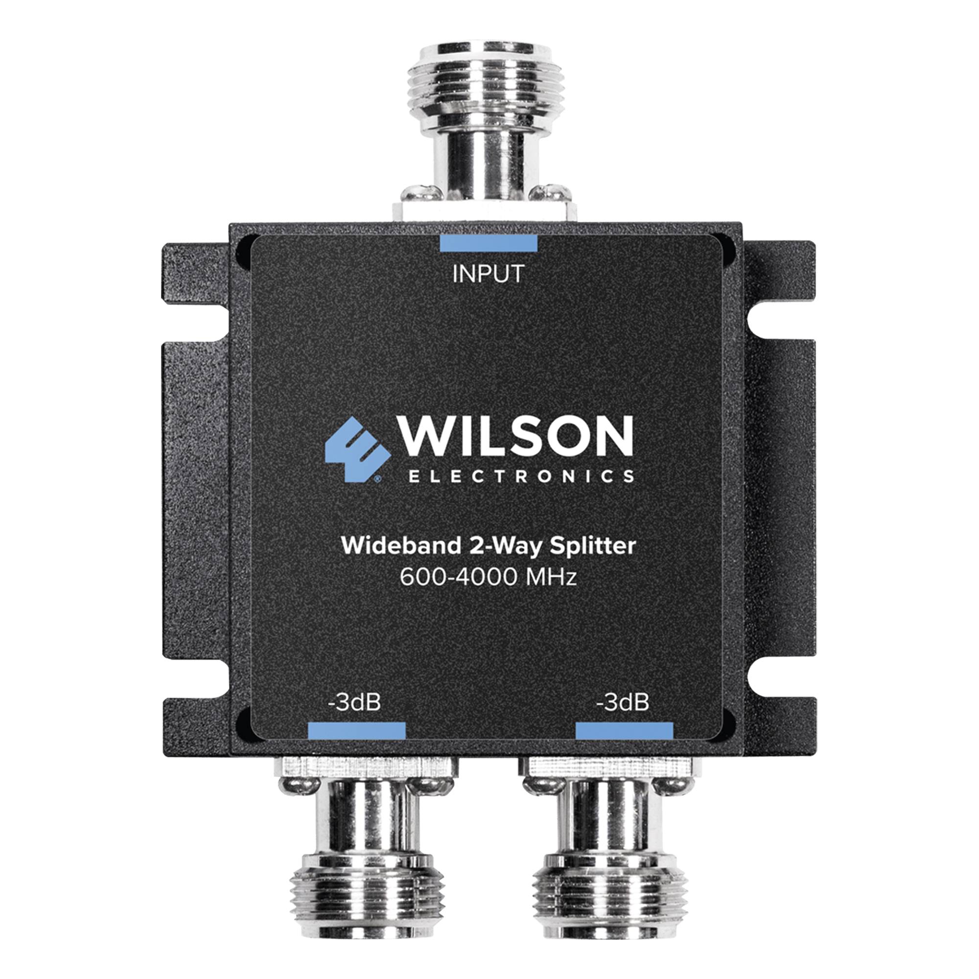 Divisor de potencia (Splitter) de dos vías para 600-4000 MHz. — WILSONPRO / WEBOOST · SKU 859-105