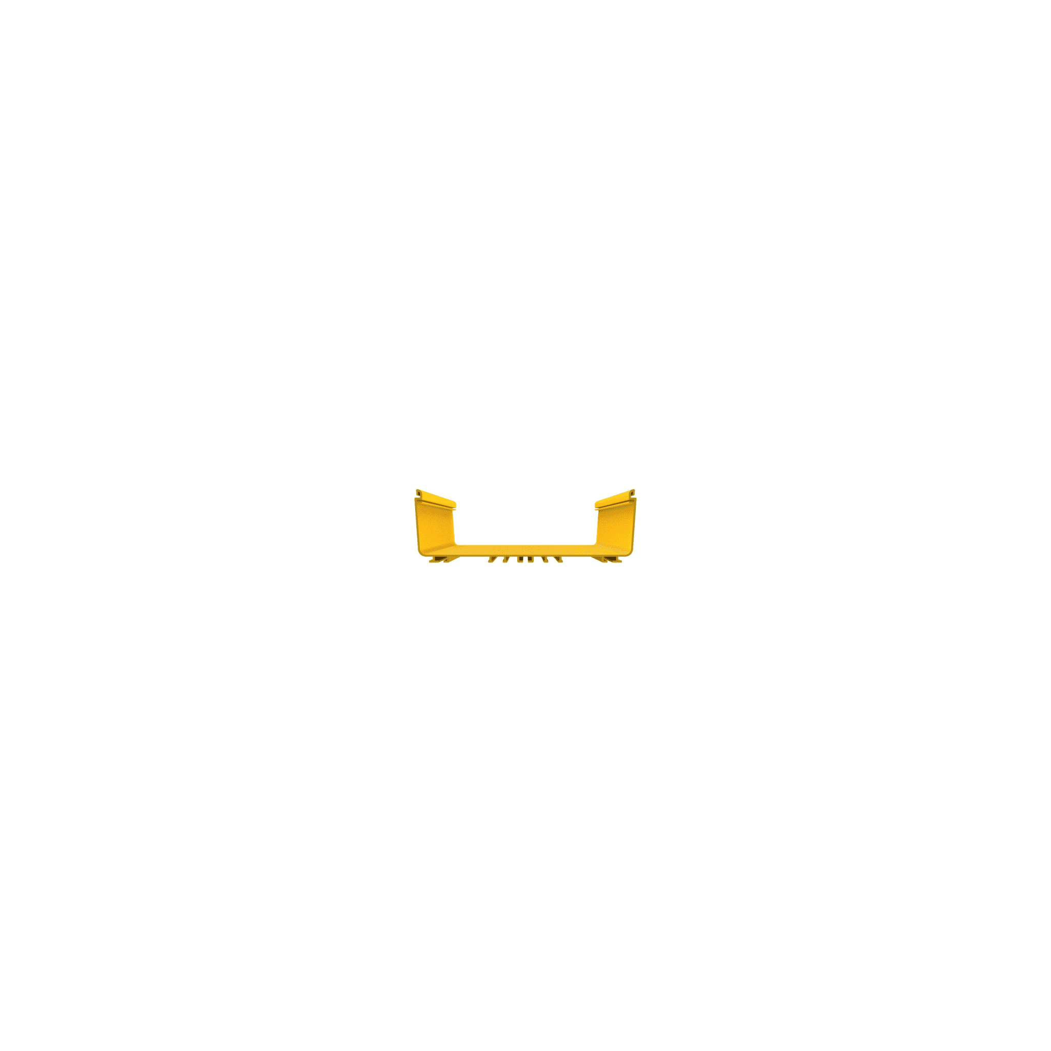 Canaleta FiberRunner™ 12X4, de PVC Rígido, Color Amarillo, 3 m. de Largo
