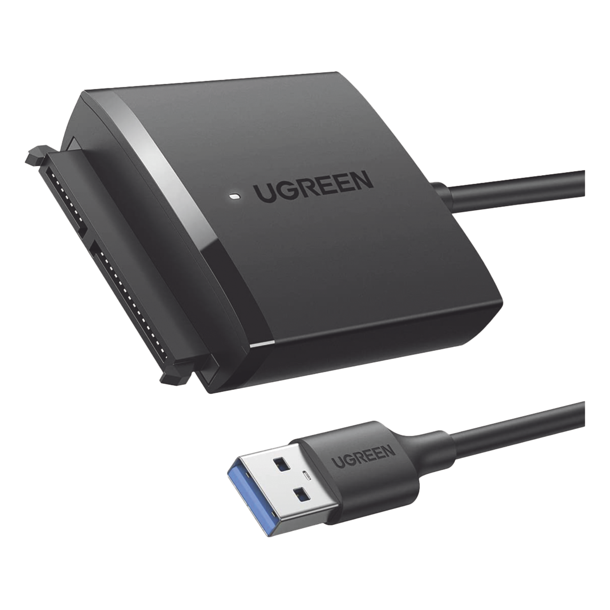 Adaptador USB 3.0 a SATA III / 5 Gbps / UASP y TRIM / HDD y SSD 2.5" y 3.5" / Hasta 12 TB / Cable 50 cm — UGREEN · SKU 60561