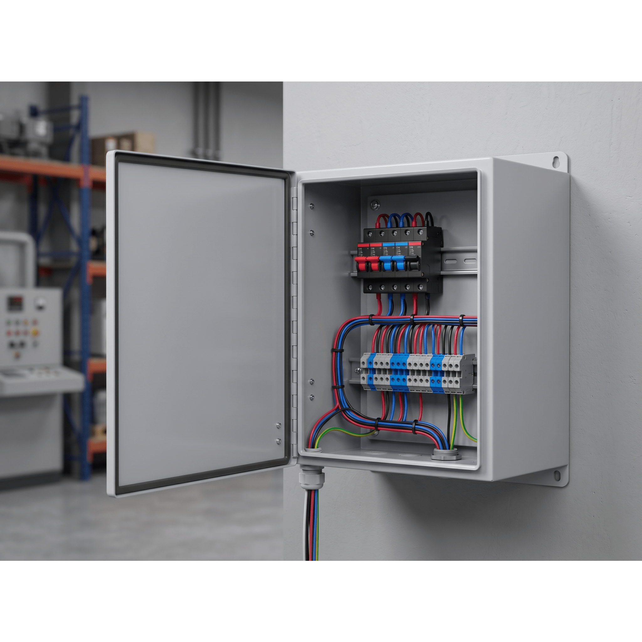 Gabinete de Bisagra Continua NEMA 12; IP66 de Uso en Intemperie, 305 x 254 x 203 mm, De Acero, Color Gris