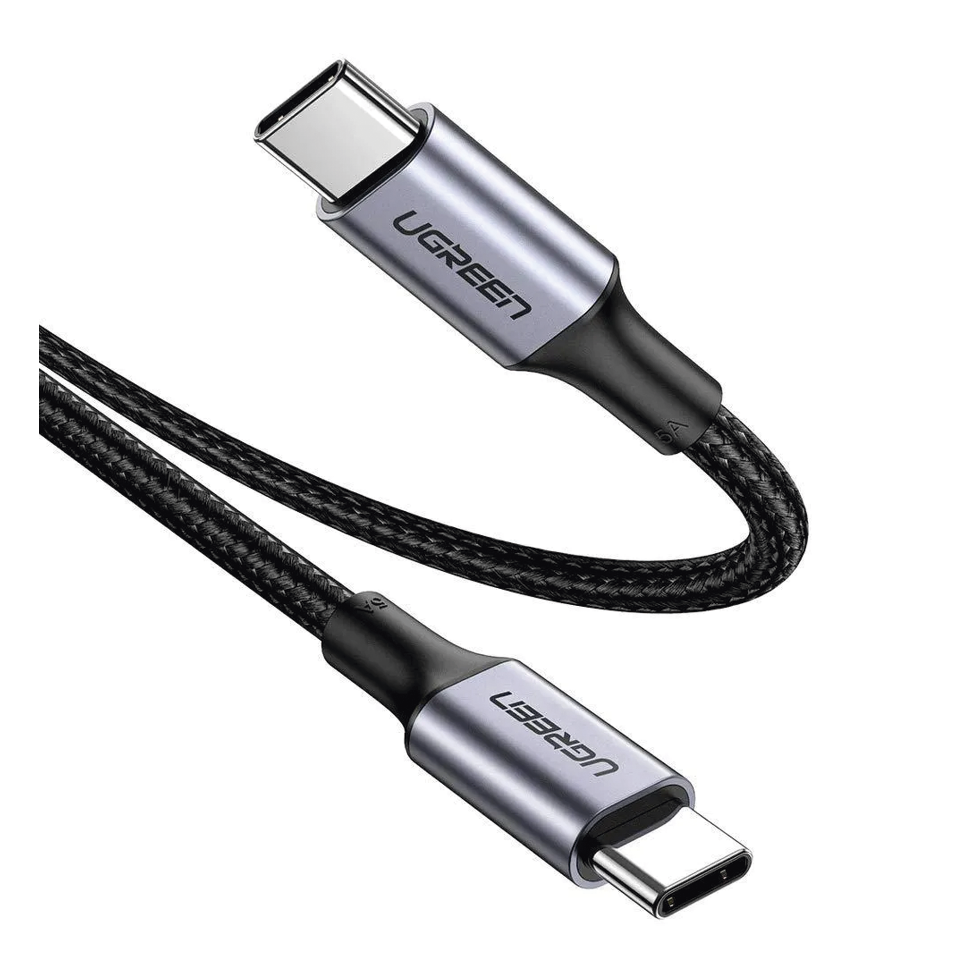 Cable USB-C a USB-C | 1 Metro | Carga Rápida de hasta 100W | Transferencia de datos 480 Mbps | PD3.0 | QC4.0/3.0/2.0 | FPC | AFC | Protección Integrada| Caja de Aluminio | Nylon Trenzado | Amplia Compatibilidad | Color Negro.