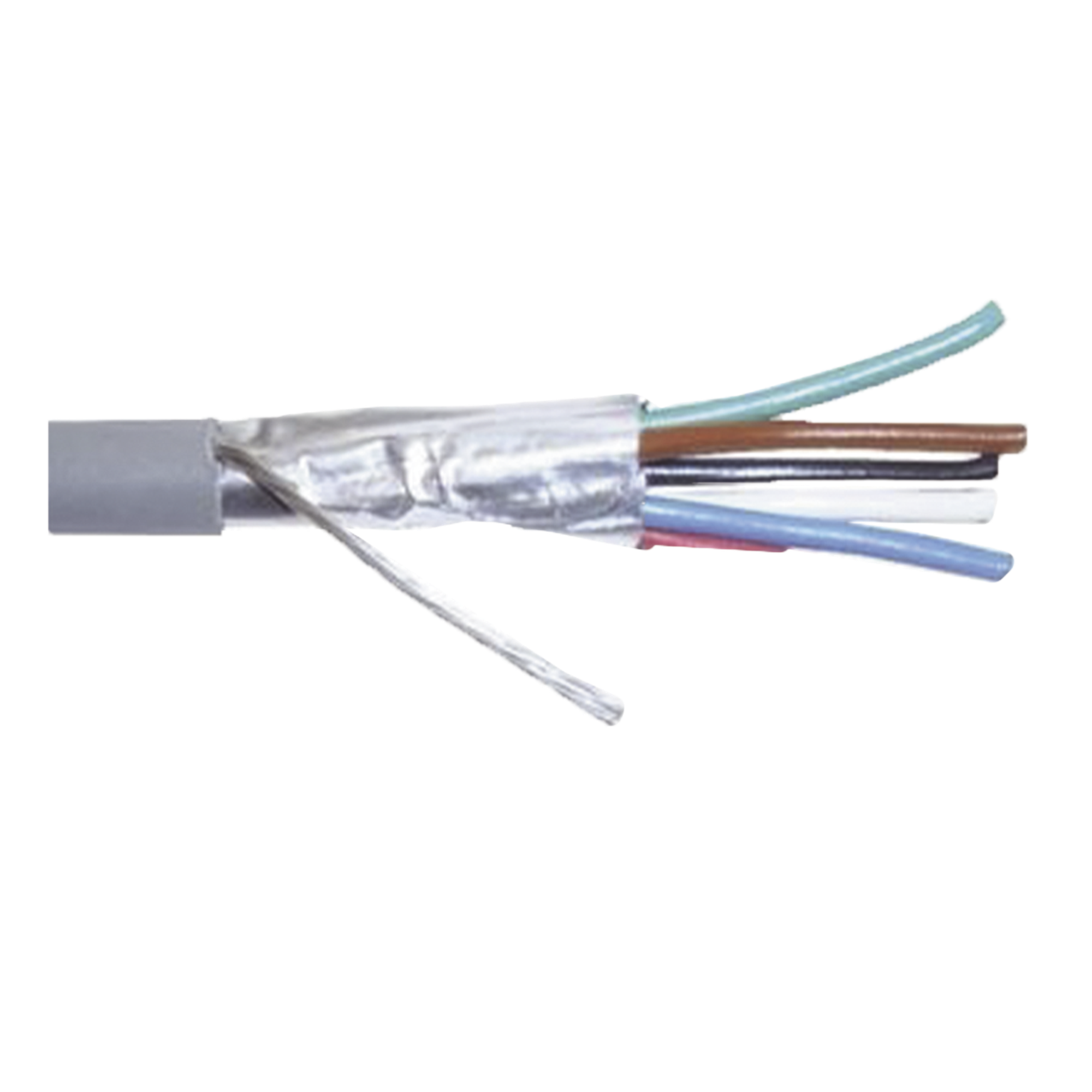 Cable Calibre 22, CMR, 6 Conductores, Blindado, 305 Metros (1000 Pies), Color Gris — VIAKON · SKU 9290