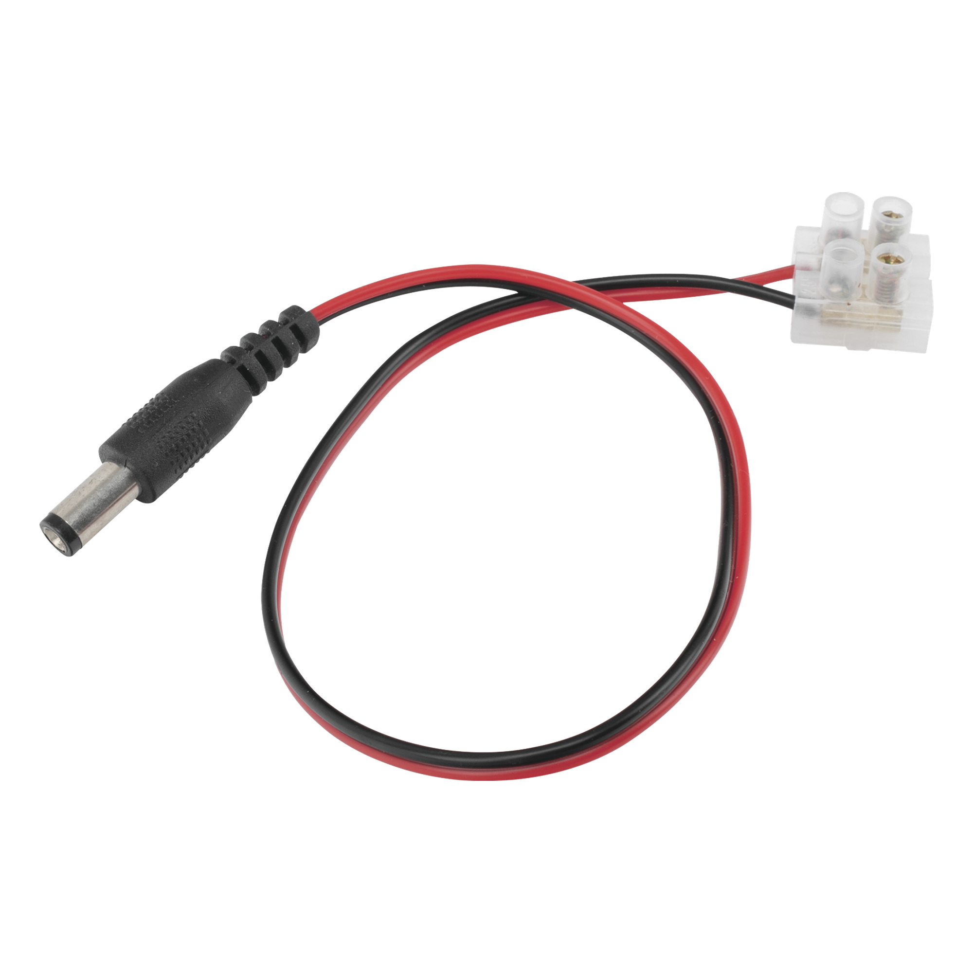 Cable de Alimentación con Conector Macho a Bloque de Terminal Atornillable / Calibre 18 AWG / Longitud 28.5 cm (11.22 Pulgadas) / Ideal para Alimentación de Cámaras — EPCOM POWERLINE · SKU DC-CORD1