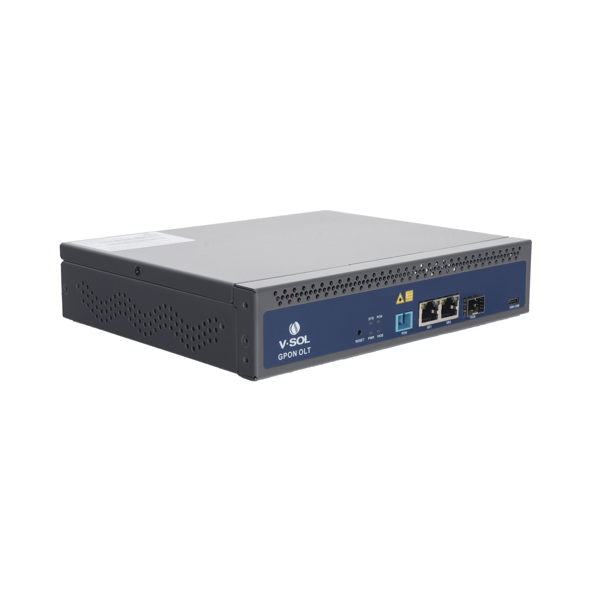 OLT de 1 puerto GPON SC/UPC + 3 puertos Uplink (2 puertos Gigabit Ethernet + 1 puerto SFP/SFP+), Fuente de alimentación redundante AC/DC , hasta 128 ONUS