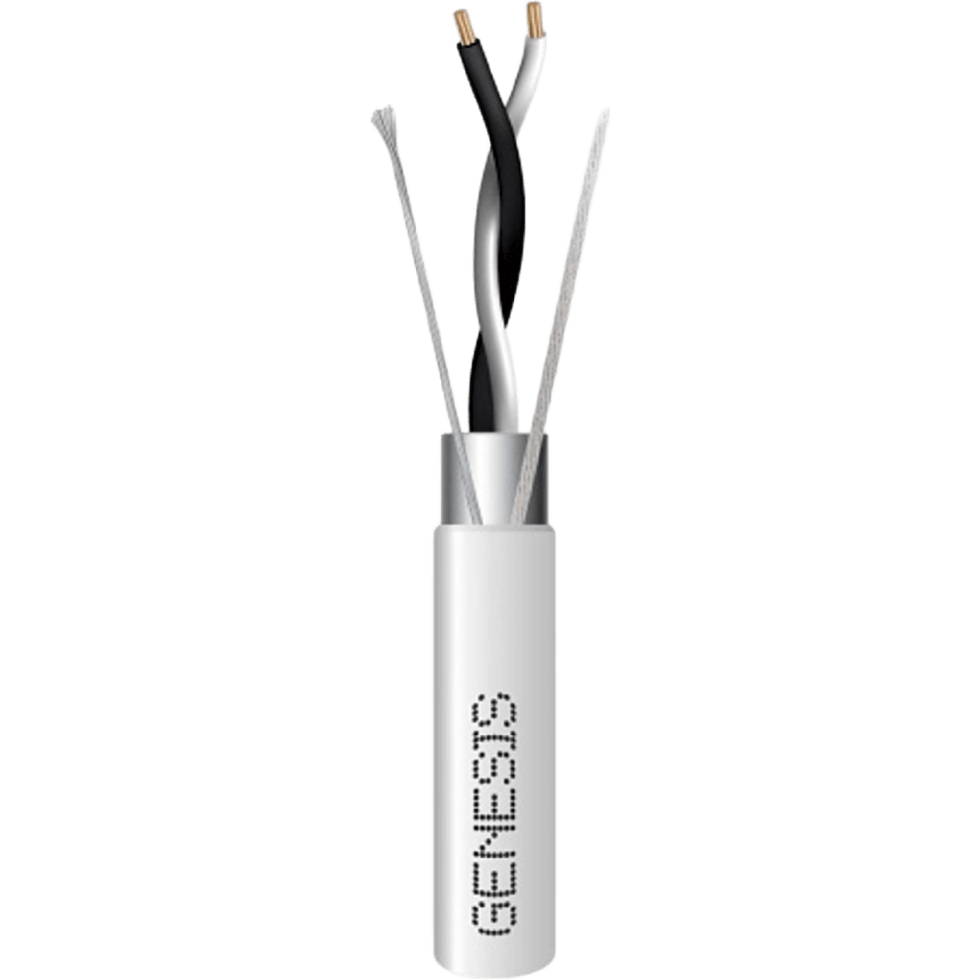 Carrete de 305 Metros (1000 Pies) / Cable 2 x 22 AWG / Color Blanco / Blindado / Plenum / Trenzado para Aplicaciones de Transmisión de Datos a Alta Velocidad para Automatización, EIA-485, BACnet y Otros Sistemas de Comunicación