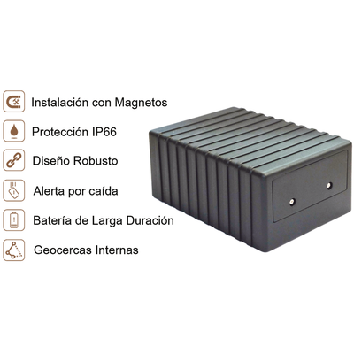 Localizador (GPS) 3G especial para contenedores con proteccion contra agua IP66, antenas internas y bateria de larga duracion